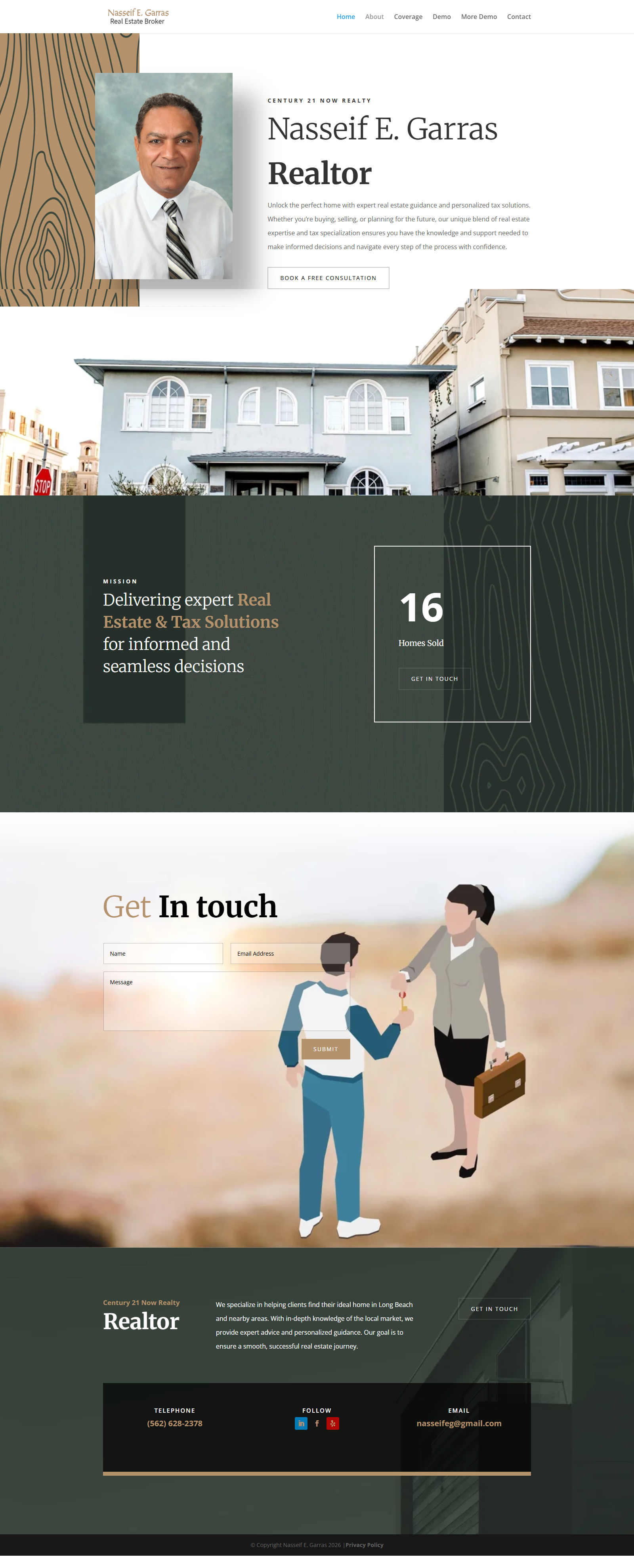 Nasseif E. Garras website designed by AX Webdesign
